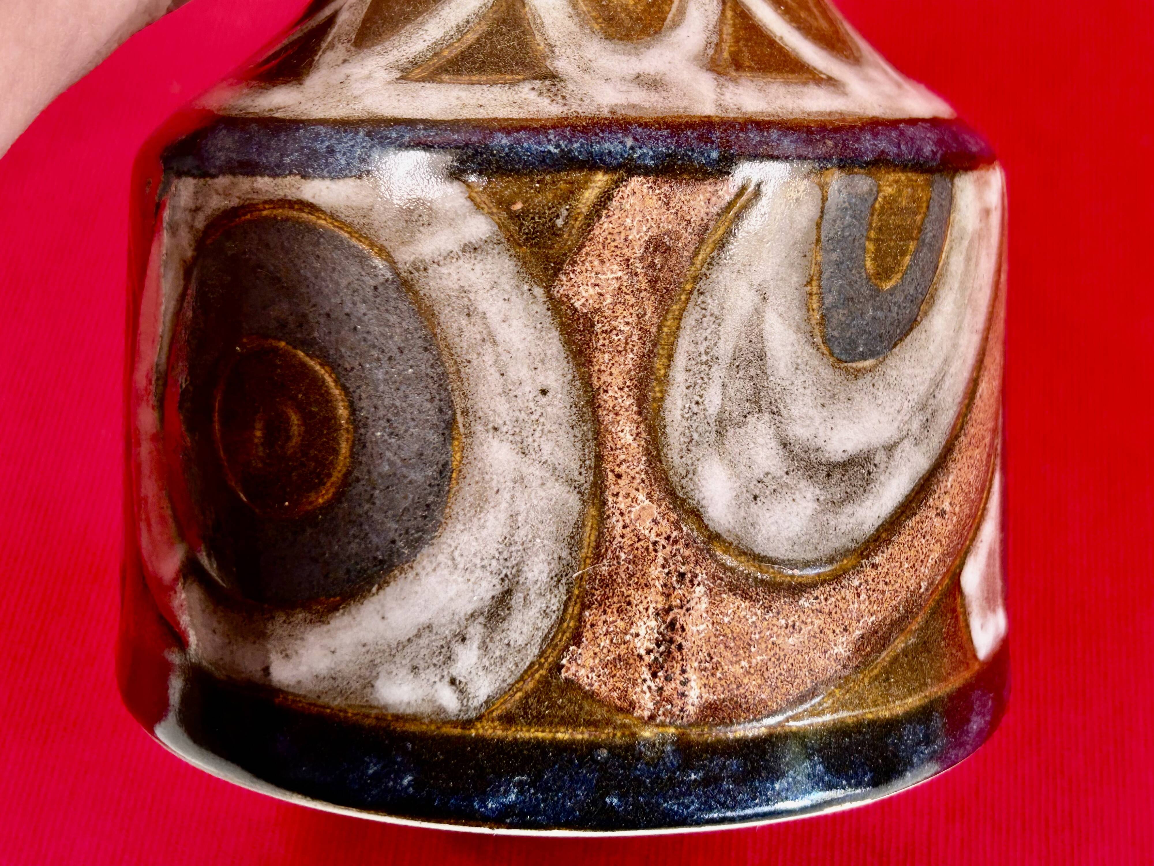LARGE LAMP ALAIN BLANCHARD CERAMIC mid-20th century QUIMPER KERALUC