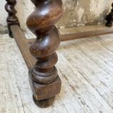Paneled walnut desk with turned legs, 1900