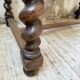 Paneled walnut desk with turned legs, 1900