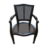 Fauteuil de bureau bois canné