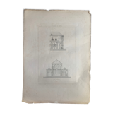 Engraving of ancient architecture