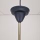 Italian Brass, Teak and Opaline Glass Chandelier by Stilnovo, 1960's