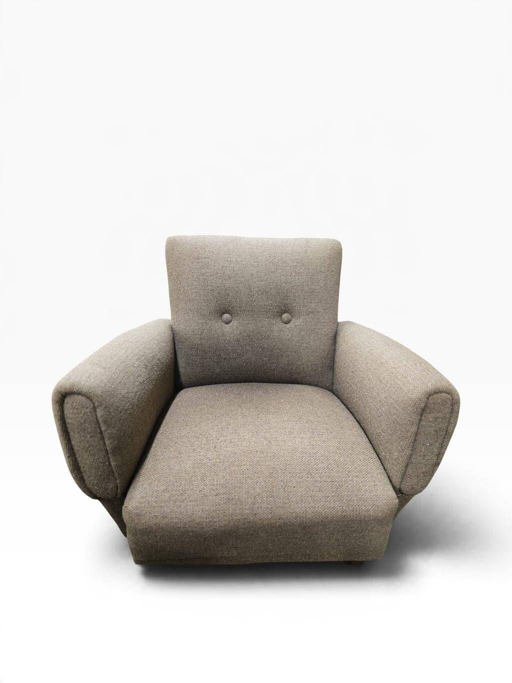 Ensemble de 2 fauteuils/canapés gris vintage