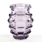 Art Deco vase, manganese crystal, Poland, 1930s