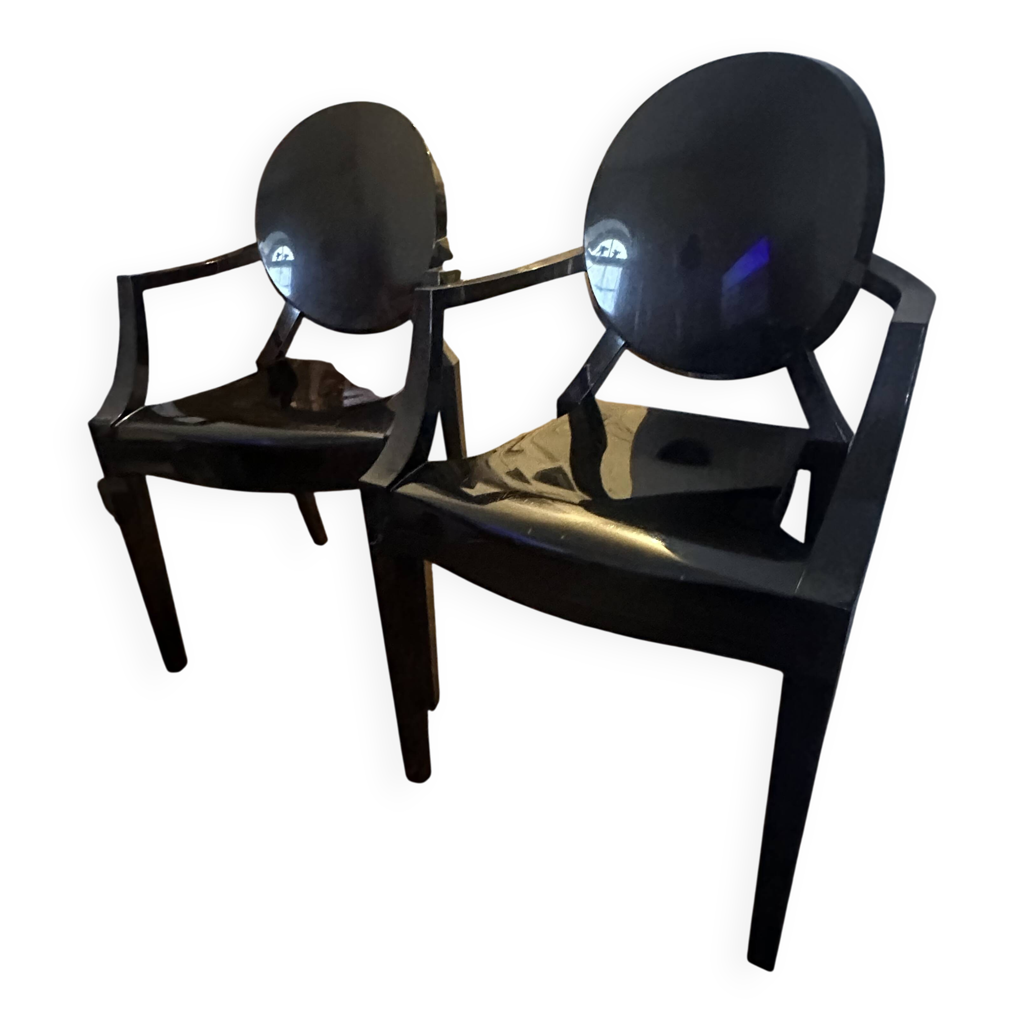 Louis Ghost chairs by Philippe Starck