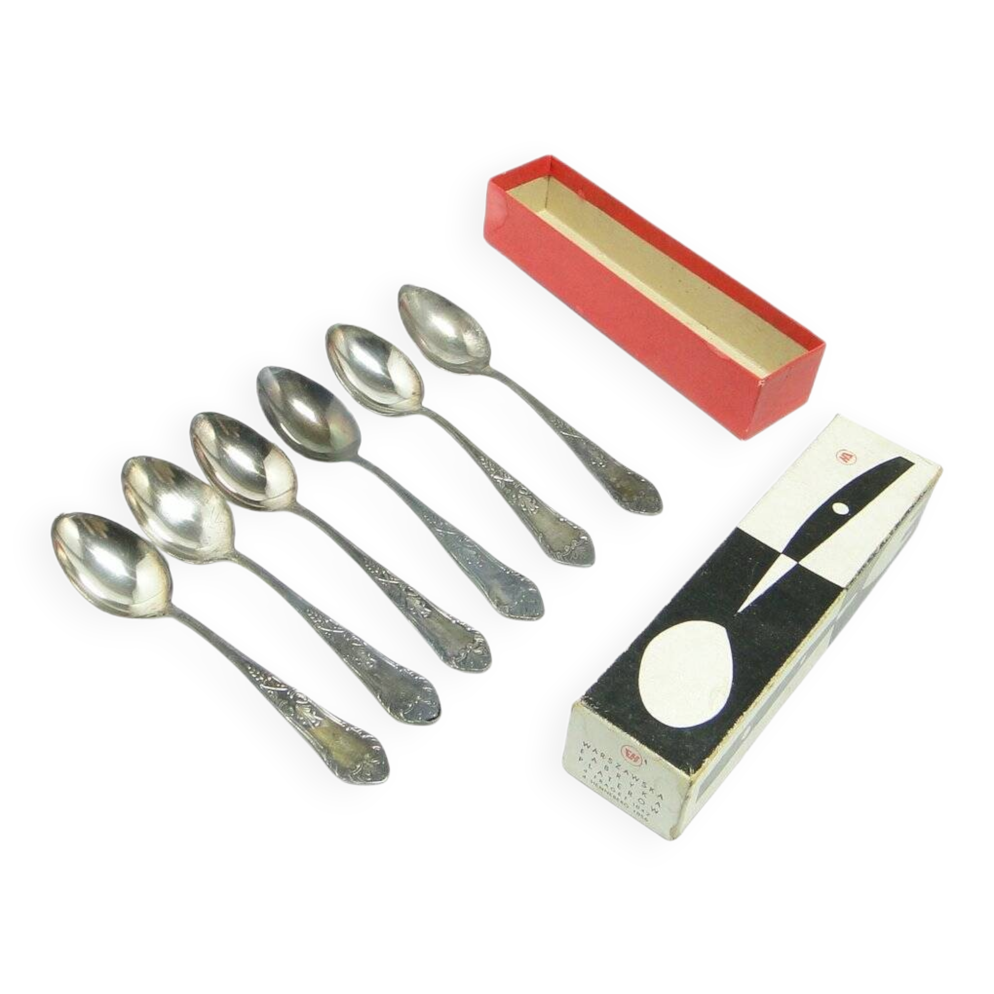 Art Deco brass spoons from Hefra, 1960s, set of 6