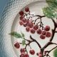Set of 4 dessert plates in slurry St Amand Hamage