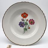 6 Hollow porcelain plates "Moulin des Loups" Beaulieu model