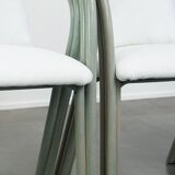 Set of 4 new upholstered vintage design dining chairs from the 1970s by Axel Enthoven for Rohé