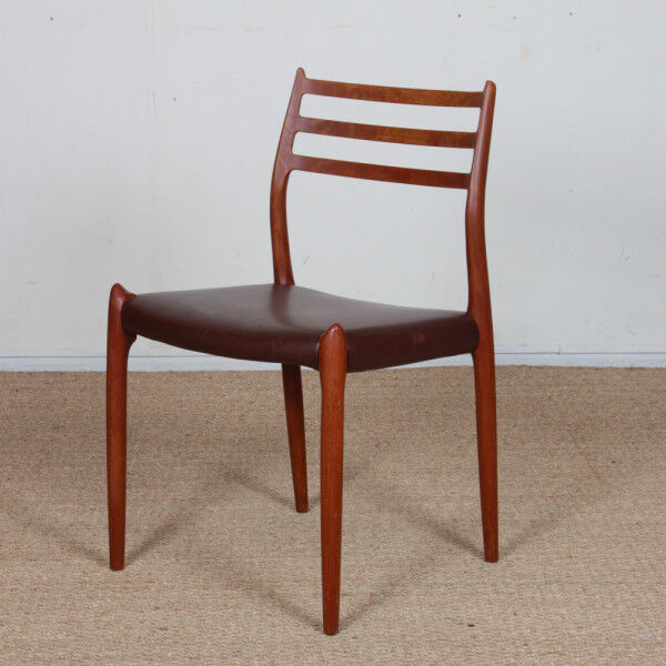 Set of 6 chairs by Niels Otto Moller in teak model 78, 1960.