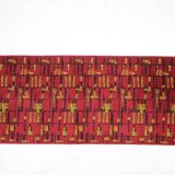 Geometric abstract wool bouclé carpet / rug, 1950s, Czechoslovakia