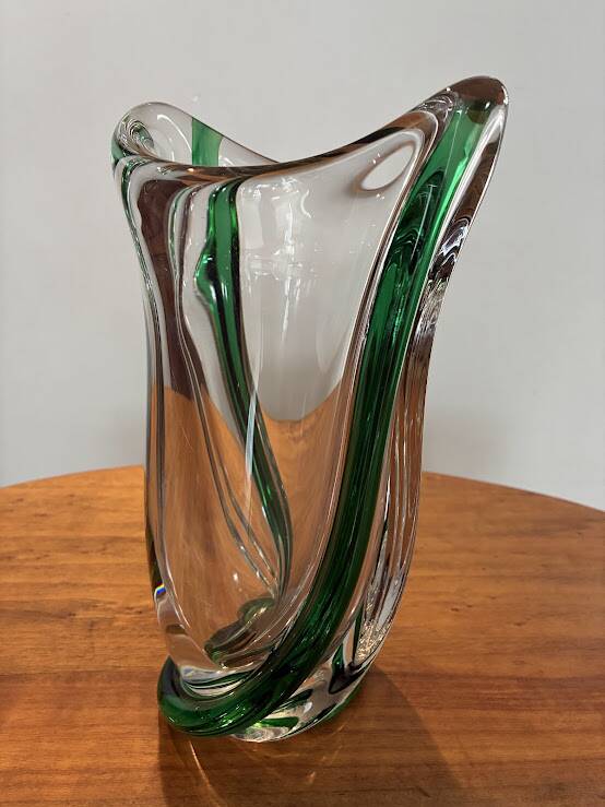 Grand vase torsadé cristal Saint-Louis signé