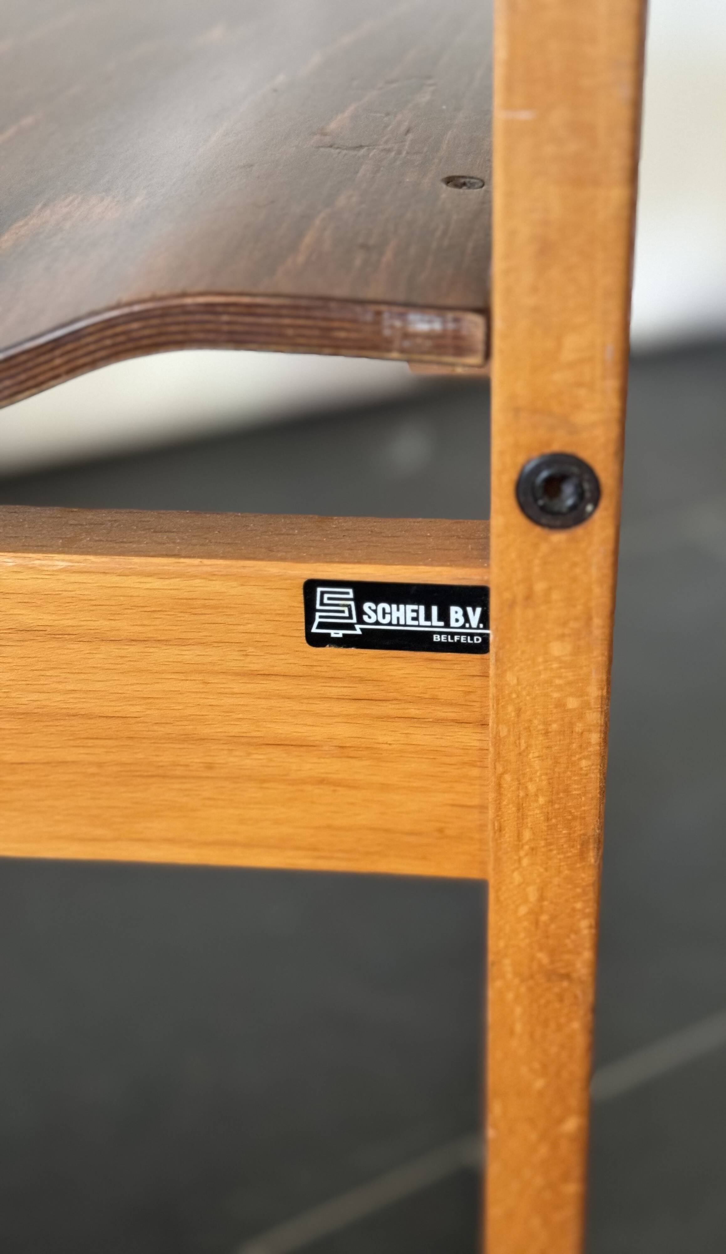 Chaise vintage en bois courbé Schell