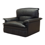 Leather armchair, Italian design, 1960s, production: Italy