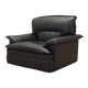 Leather armchair, Italian design, 1960s, production: Italy