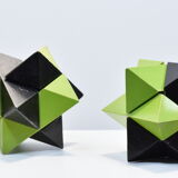 Pair of vintage puzzle stars of Galileo 1970