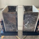 Pair of Art Deco marble bookends