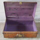 Ancient colonial travel trunk