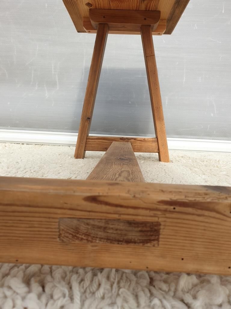 Coffee table workshop trestle Pine