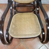 Rocking-chair curved wooden
