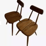 Set of 2 Tapiovaara wooden chairs