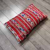 Red Moroccan kilim cushion