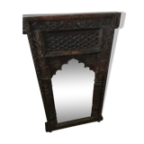 Miroir indien bois sculpté pièce unique