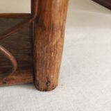 Wall shelf in wood, cannage and rattan from the 60s