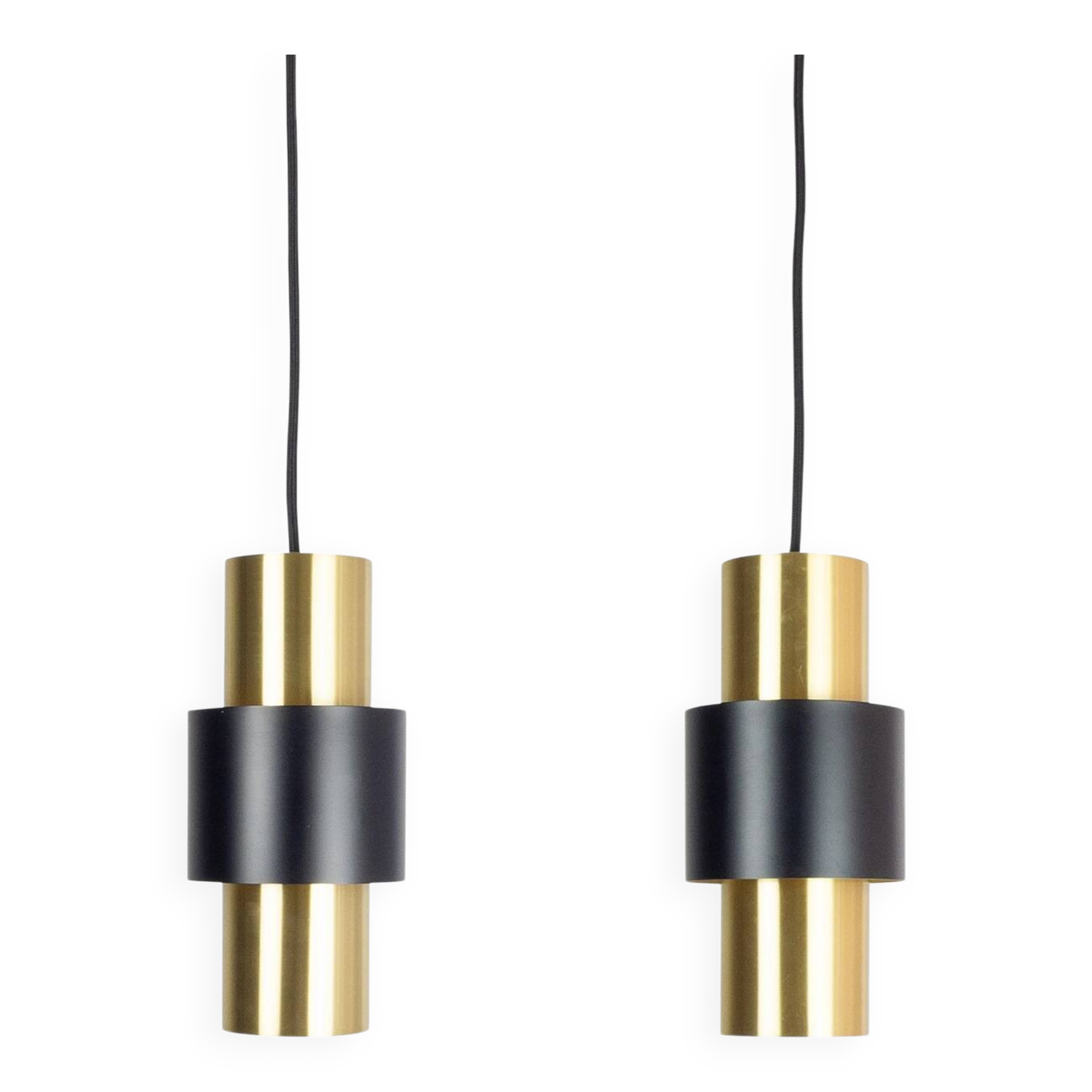 Paire de 2 suspensions vintage Etna de Jo Hammerborg, Fog og Morup, 1960