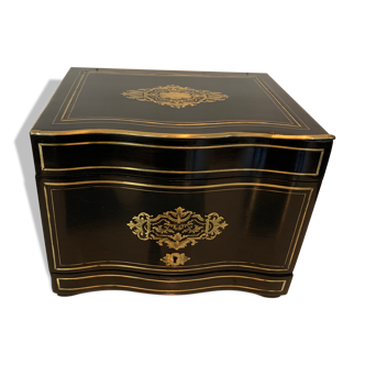 Cellar A Liqueur Complete Boulle Box Napoleon III Box Marquetry XIX Century