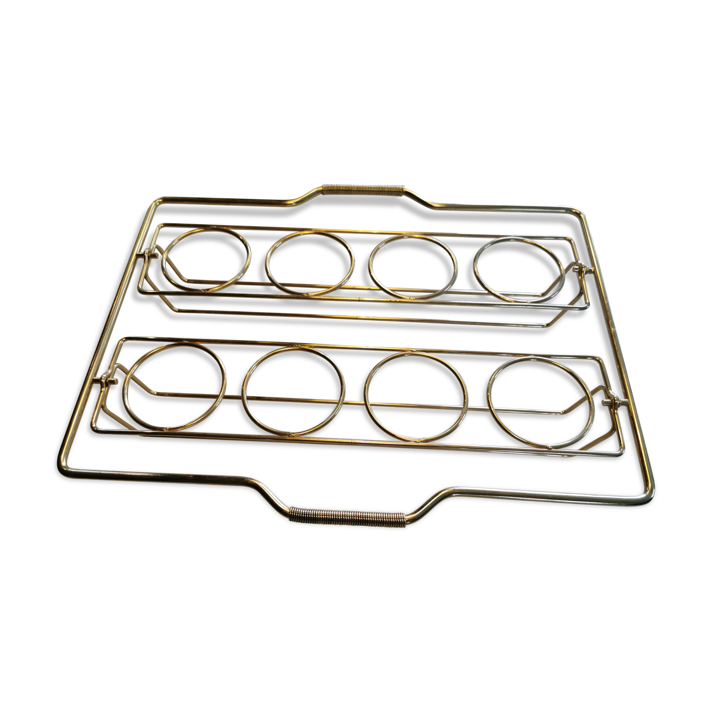 Plateau porte verre métal Vintage