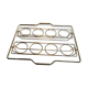 Vintage metal glass holder tray