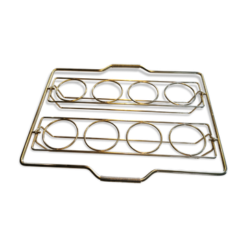 Plateau porte verre métal Vintage