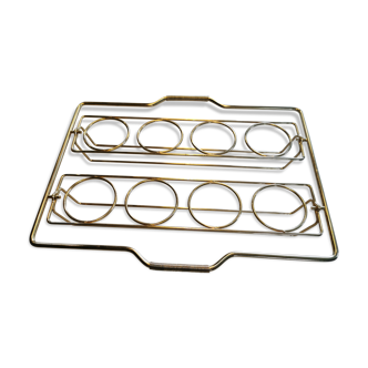 Vintage metal glass door tray