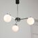 Lustre italien du milieu du siècle en chrome et opaline