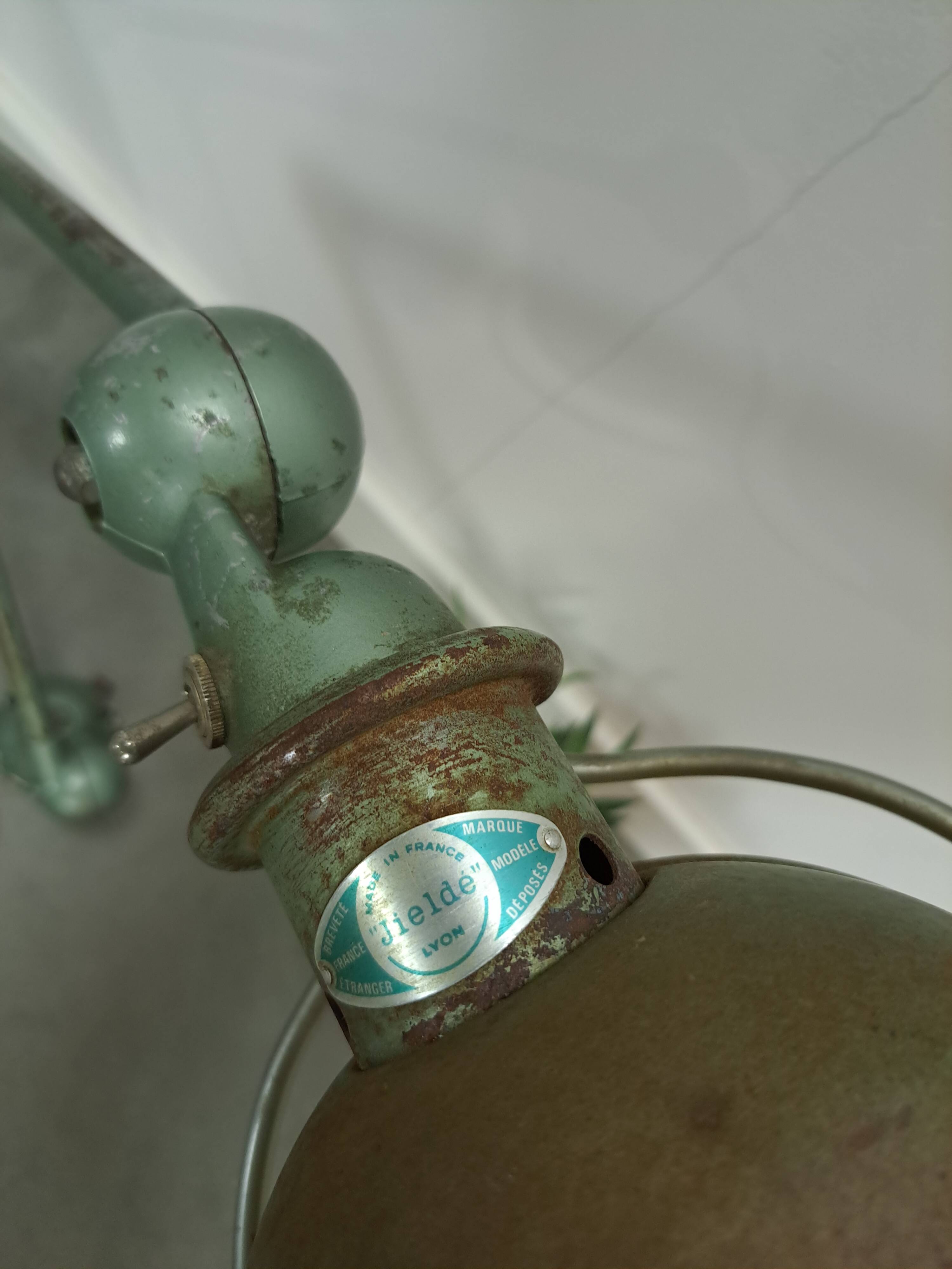 Vintage originele industriële Jielde lamp 2 armen