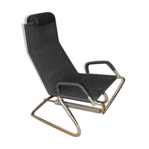Fauteuil à bascule en tube chromé