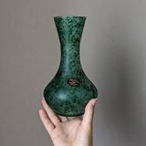 Murano blown glass vase, handcrafted in Italy
