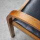 Set de 2 fauteuils Art Déco italiens en bois et similicuir noir