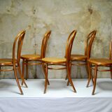 Set of 5 bistro chairs by Jacob and Josef Kohn