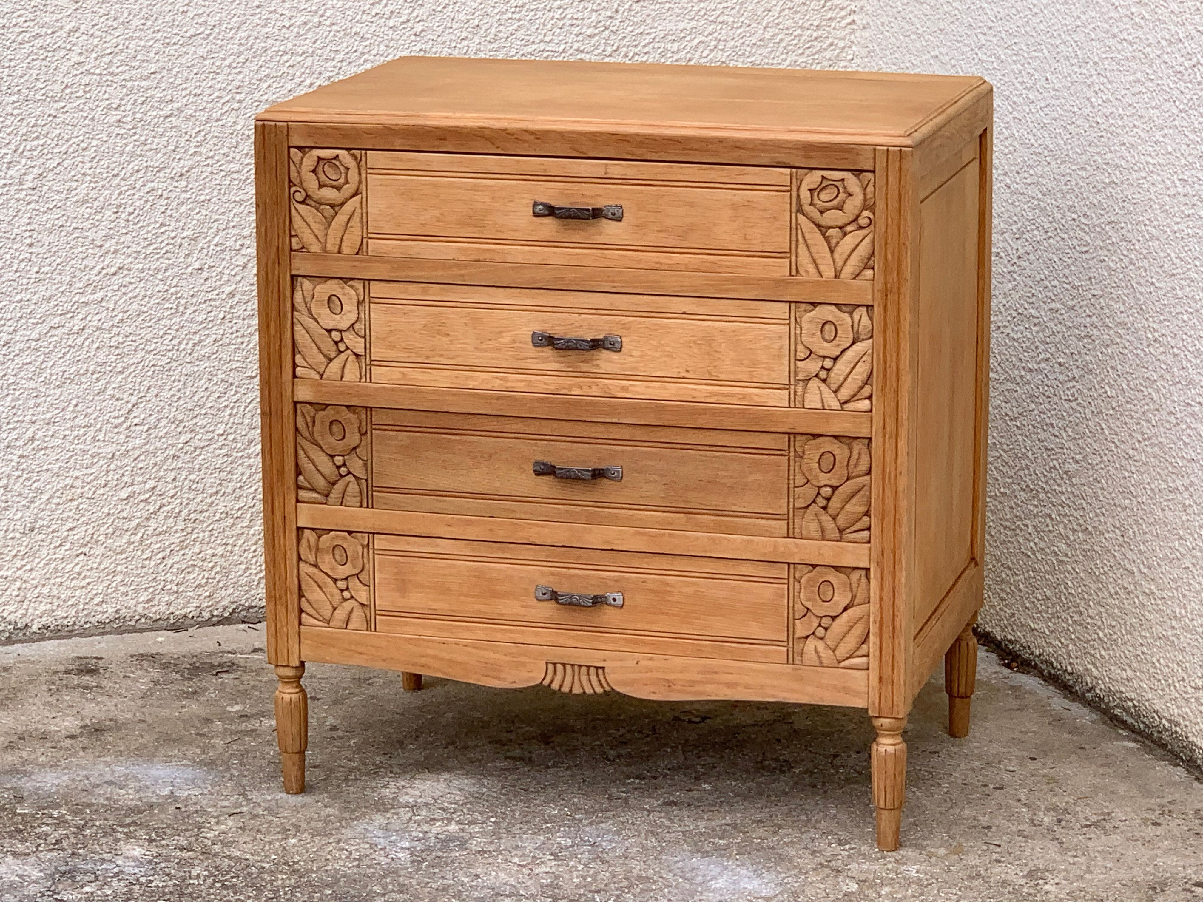 Commode Art déco chêne massif 1920