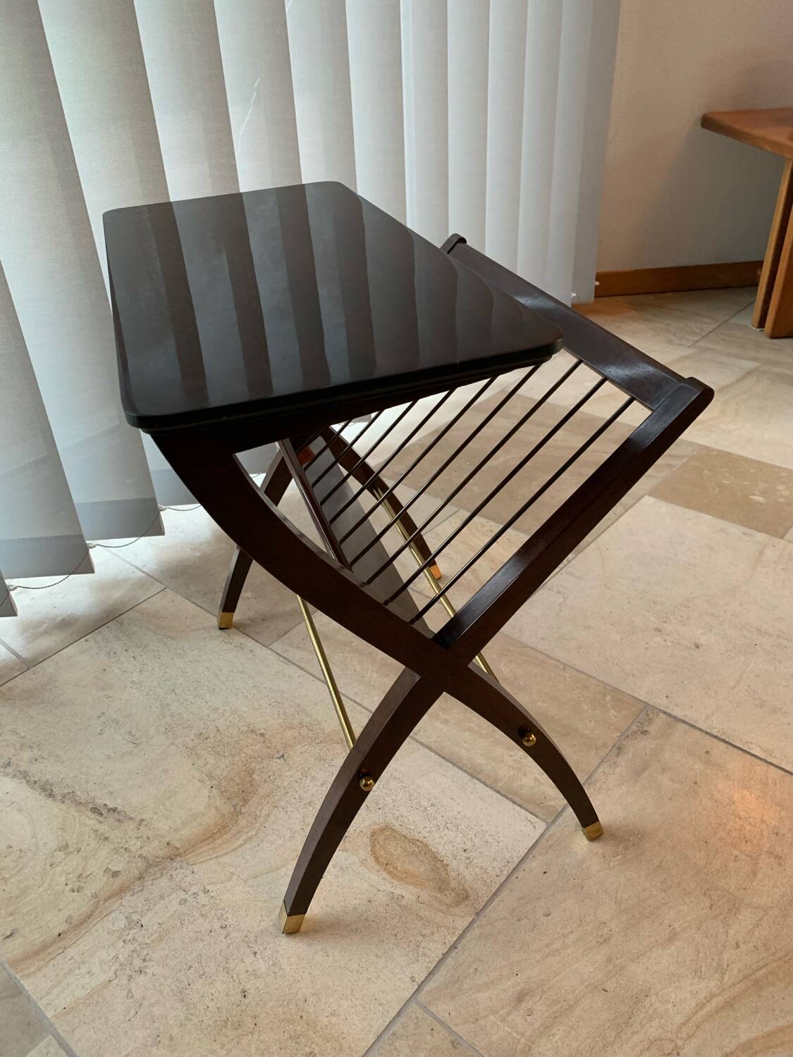 Magazine rack - vintage reading saddle