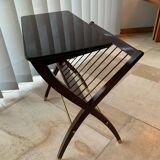 Magazine rack - vintage reading saddle