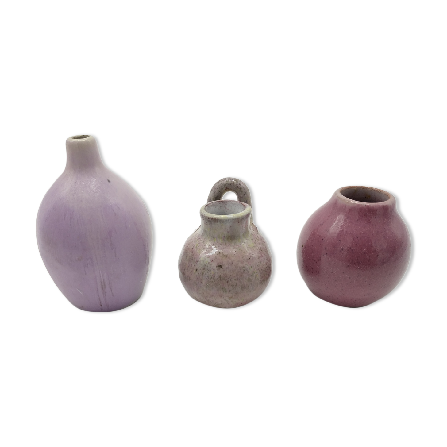 Set of 3 Scandinavian miniature ceramic vases