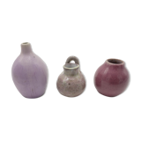 Set of 3 Scandinavian miniature ceramic vases