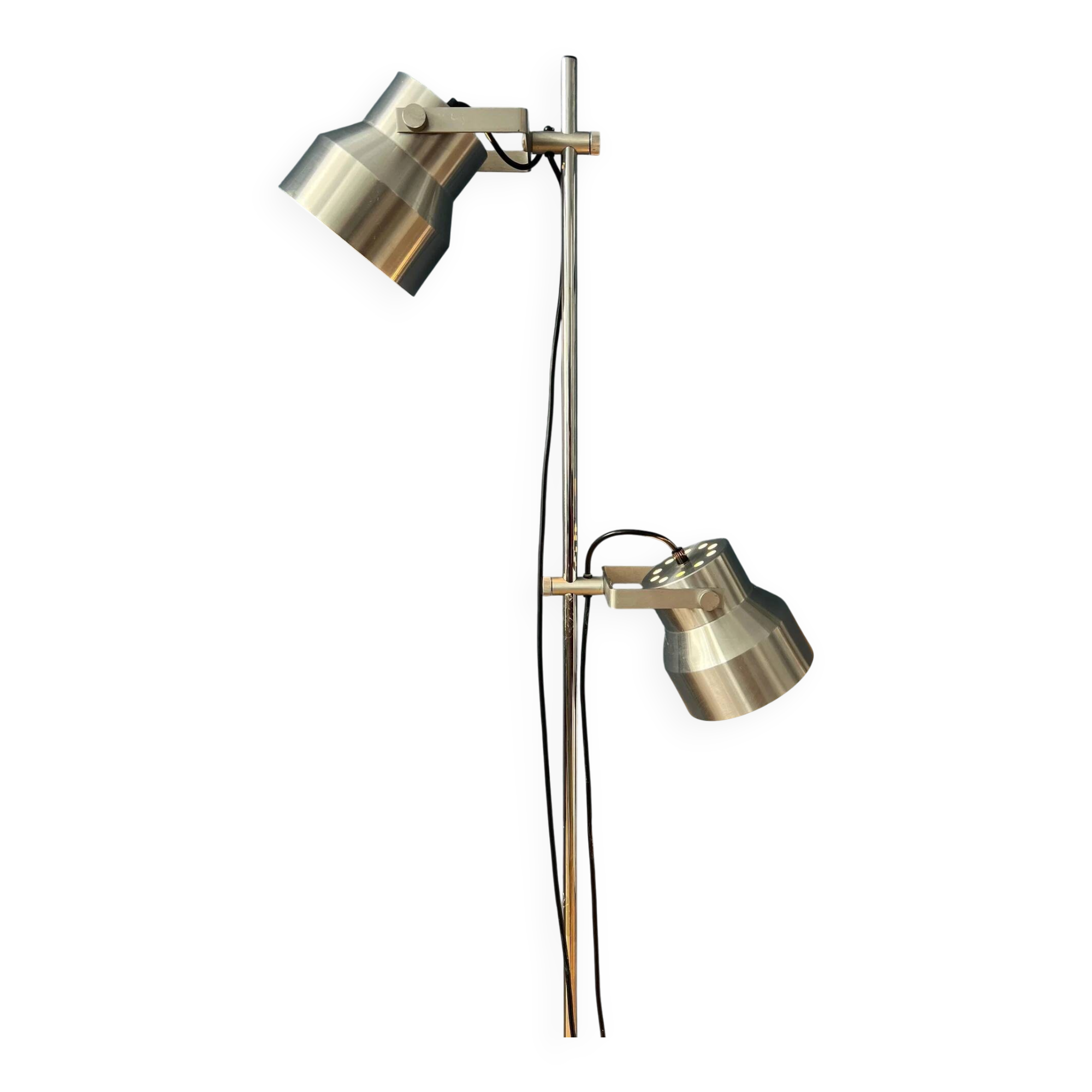 Lampadaire vintage argenté Dijkstra Space Age