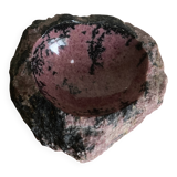 Raw pink marble trinket tray, 1970