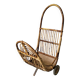 Vintage rattan log holder