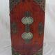 Chinese wooden jewelry box adorned with jade plates