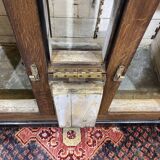 Glacière début XXème en chêne et dessus marbre